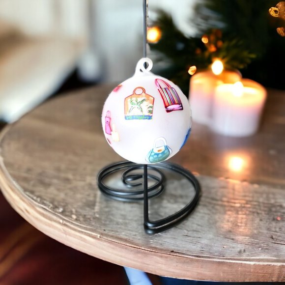 Dillard's Trimmings Frosted Glass Ball Ornament with Ladies' Purse - Picture 6 of 9
